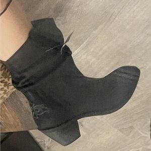 Black Short Cowboy Boots for Women